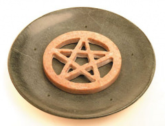 Specksteinhalter - Pentagramm rund